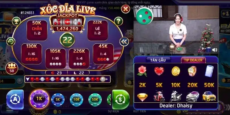 Xóc dĩa livestream Hitclub để nhận nhiều phần quà hấp dẫn